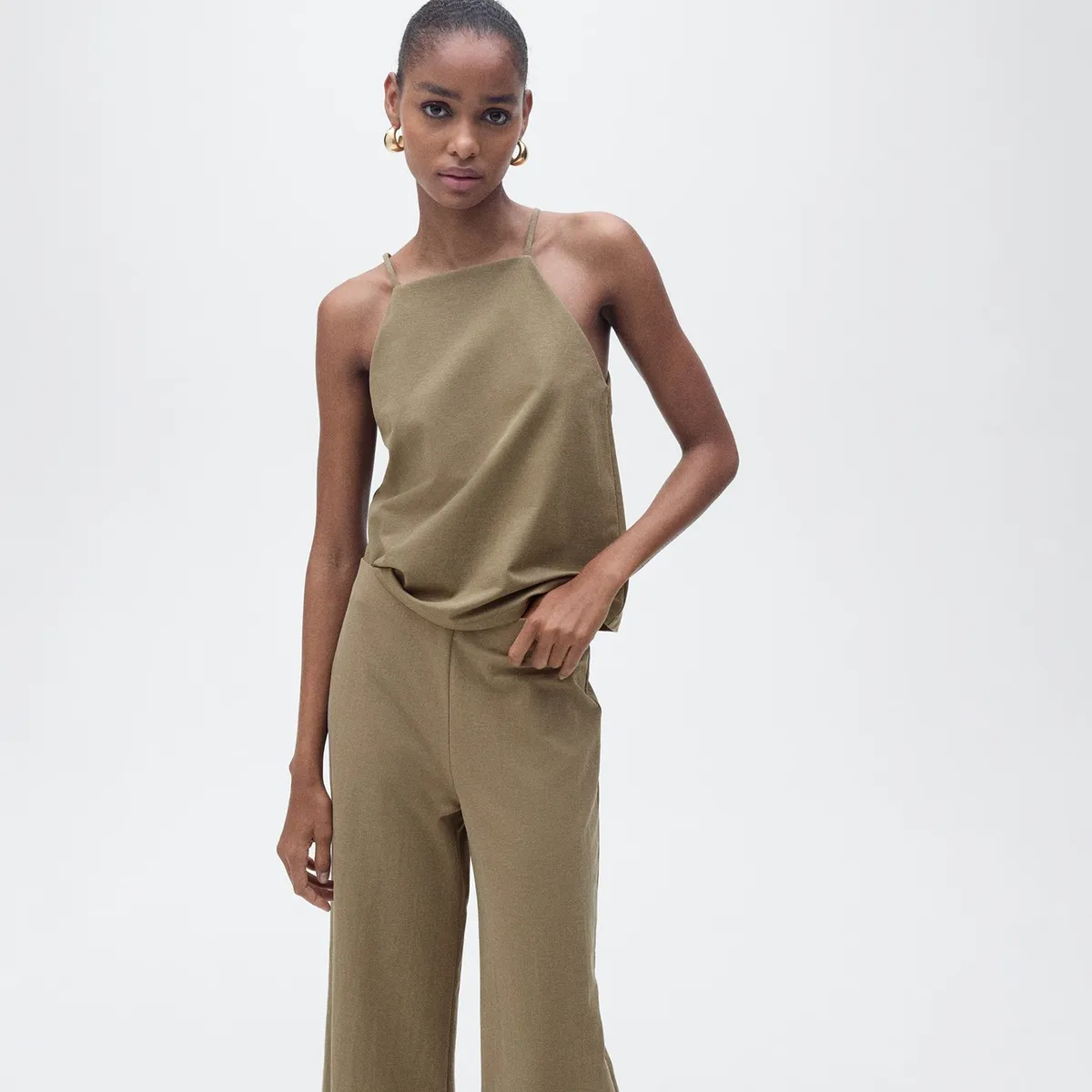 MANGO - Top esqueleto Mujer Sin mangas de Algodón MANGO