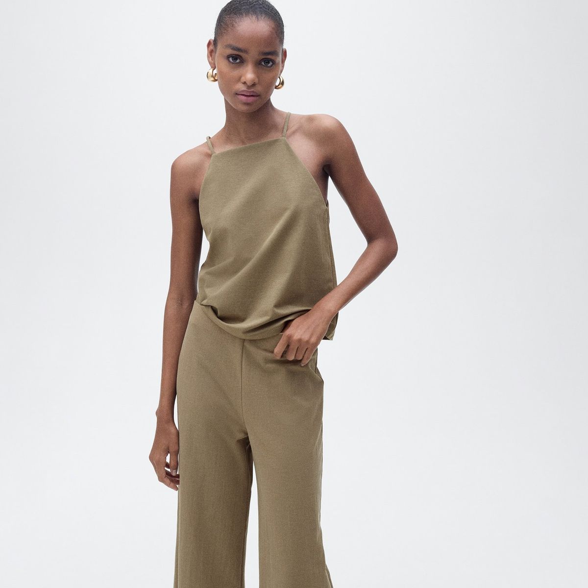 MANGO - Top esqueleto Mujer Sin mangas de Algodón MANGO