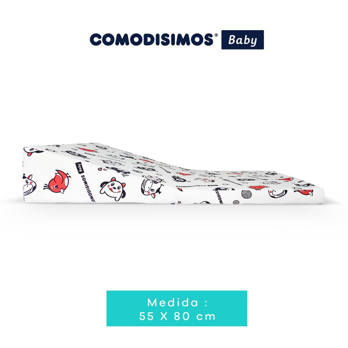 COMODISIMOS - Colchoneta Antirreflujo para Bebés Funda Removible, Facil Limpieza, Hipoalergénica 55 x 80 cm Comodisimos