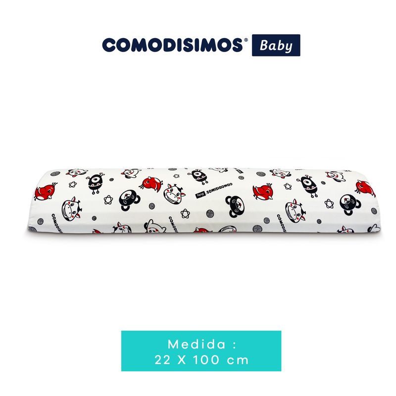 COMODISIMOS - Protector de Cama para Bebés Hipoalergénico, Barrera de Seguridad Suave y Transpirable - Fácil de Lavar y Ajustable 100 x 22 cm Comodisimos