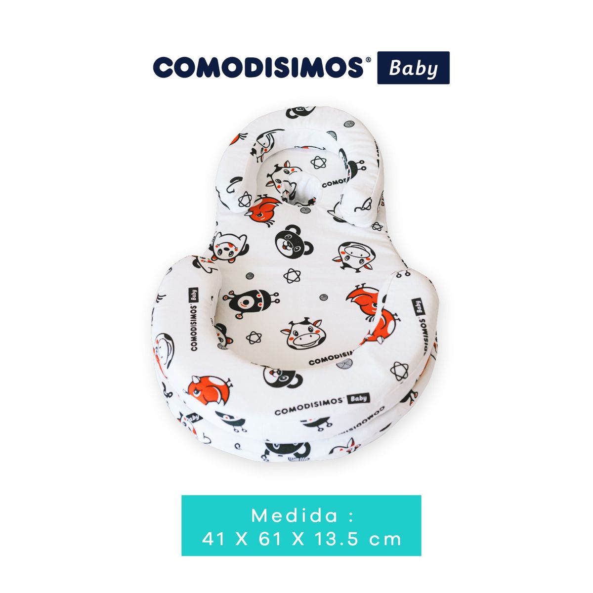 COMODISIMOS - Colchoneta para Dormir de Bebé Hipoalergénica Suave, Transpirable y Portátil - Ideal para Cunas, Coches y Viajes 61 x 41 x 13.5 cm Comodisimos