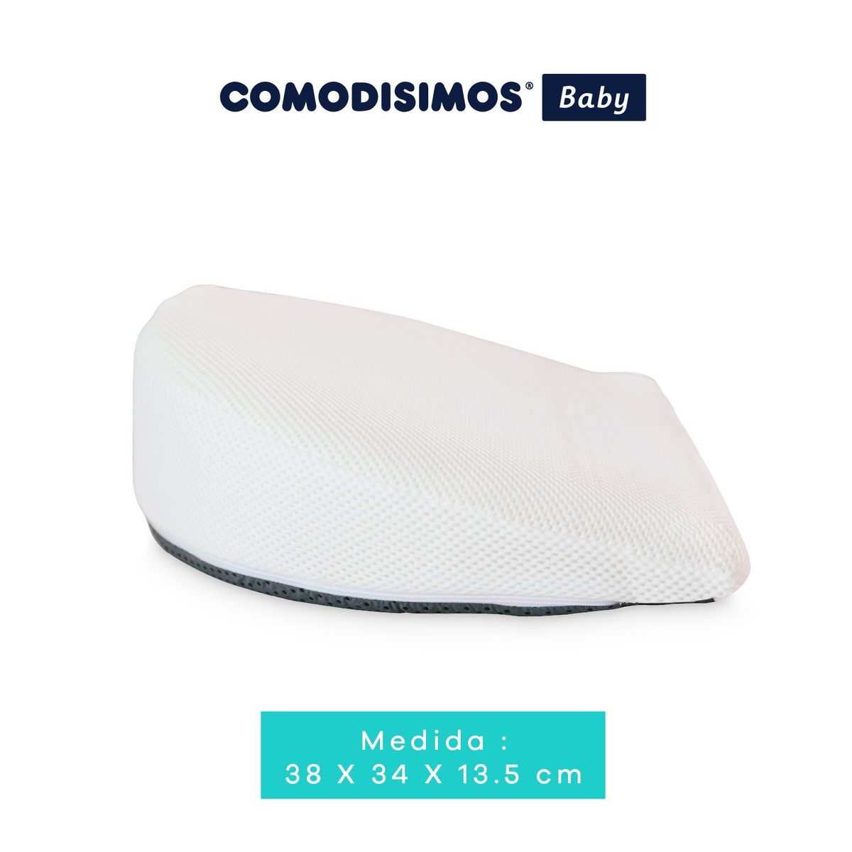 COMODISIMOS - Almohada Ergonómica para Dormir - Soporte Cervical, Suave y Transpirable - Ideal para Aliviar Dolores de Cuello y Espalda - Fácil de Lavar 38 x 34 x 13.5 cm Comodisimos