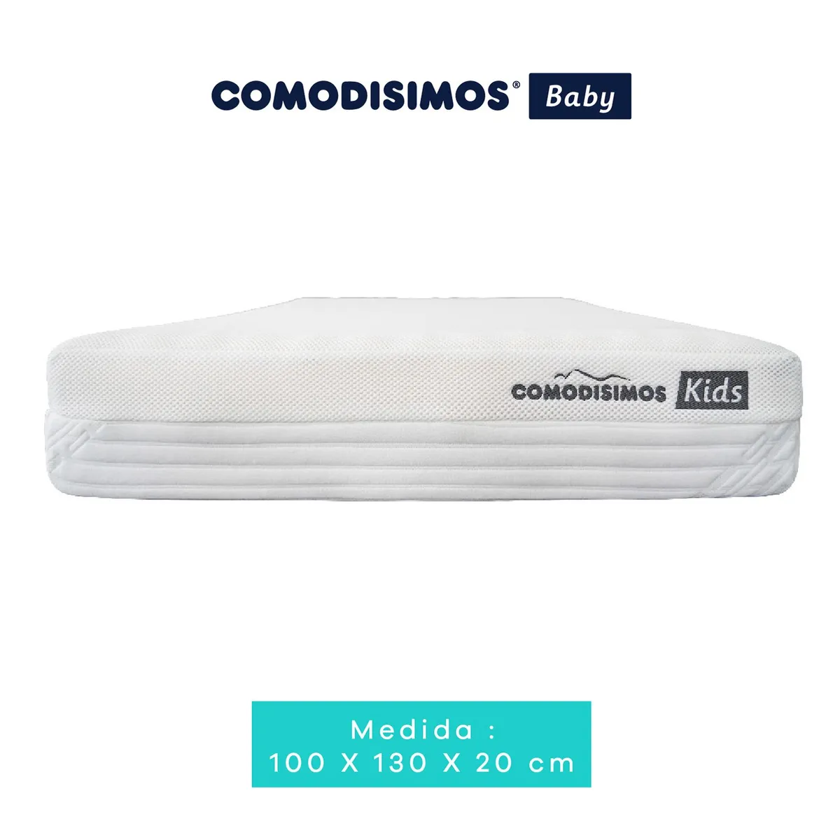 COMODISIMOS -  Colchón Infantil Sencillo Firmeza Media Ortopédico Espumado Ergonómico y Transpirable - Hipoalergénico, Antihumedad y Fácil de Limpiar 100 x 130 x 20  cm Comodisimos