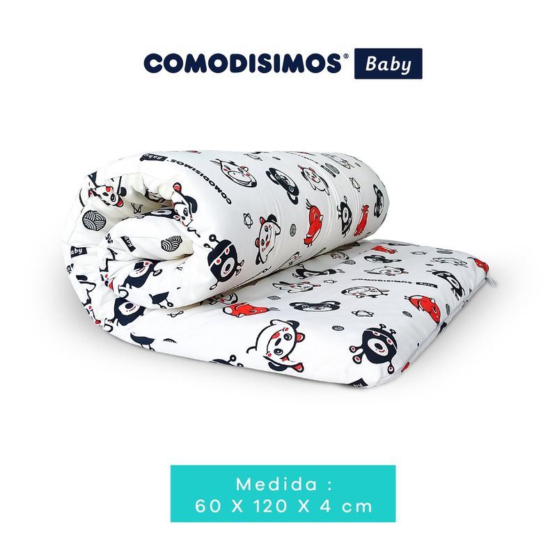 COMODISIMOS - Colchoneta protectora para Bebé Suave, Hipoalergénica, Antihongos, Lavable 120 x 60 x 4 cm Comodisimos