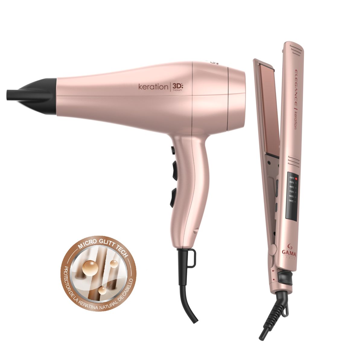 GAMA - Combo Gama Secador + Plancha Keration