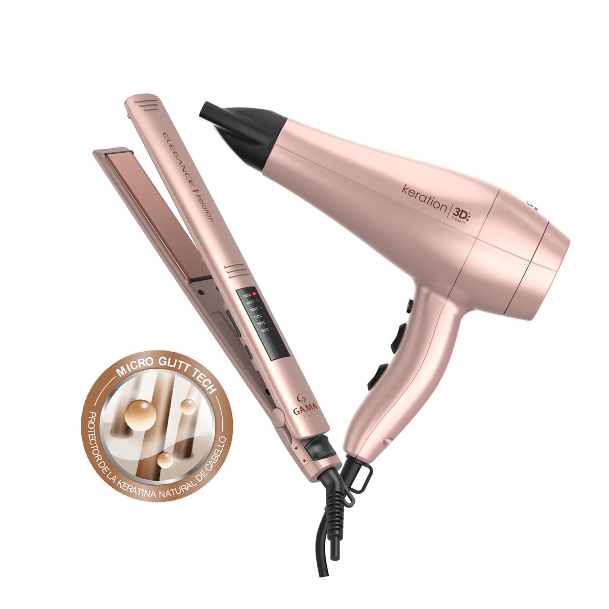 GAMA - Combo Gama Secador + Plancha Keration