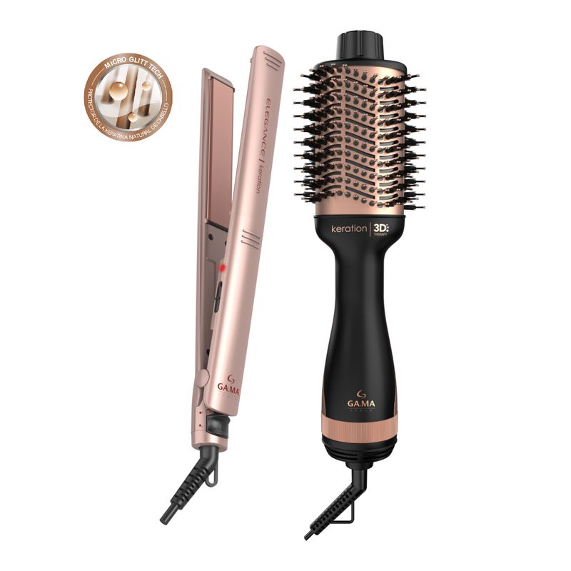 GAMA - Combo Gama Cepillo + Plancha Keration