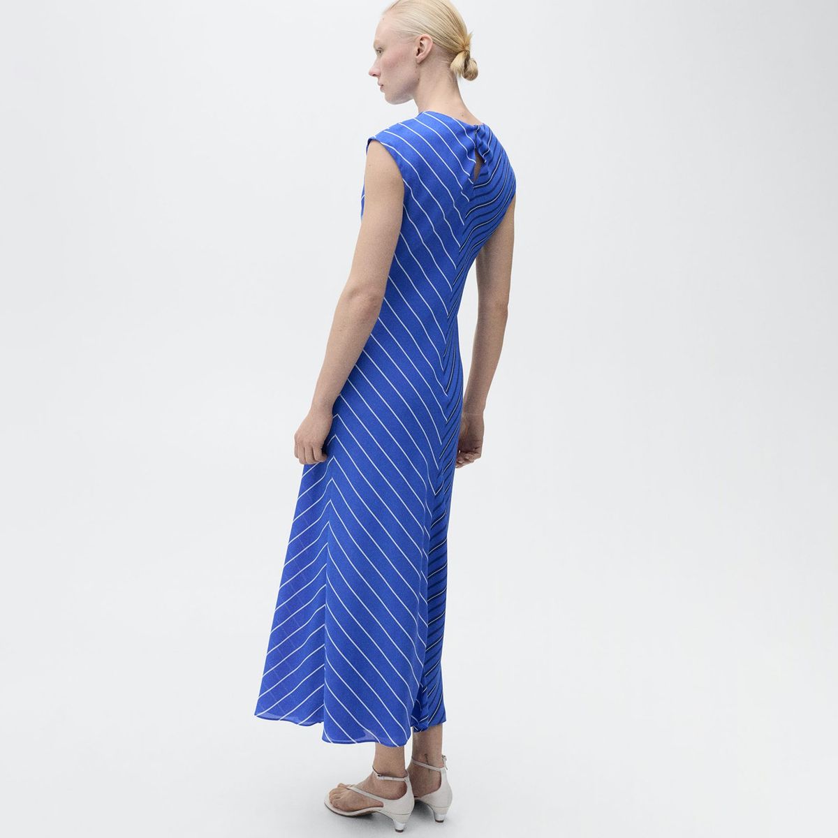 MANGO - Vestido Mujer Largo de Rayas Mango