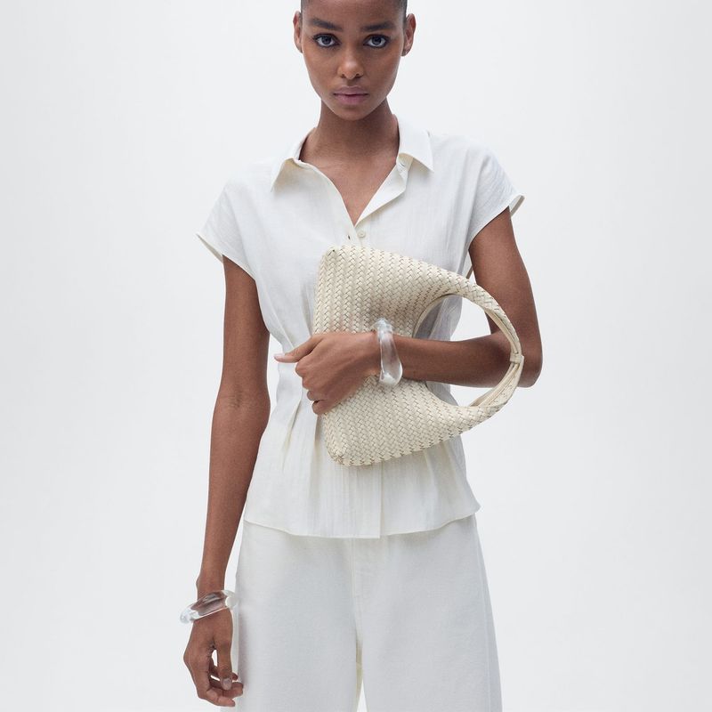 MANGO - Camisa Mujer Manga corta Mango