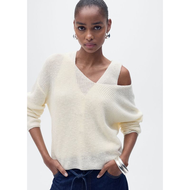 MANGO - Saco Mujer Tejido Mango