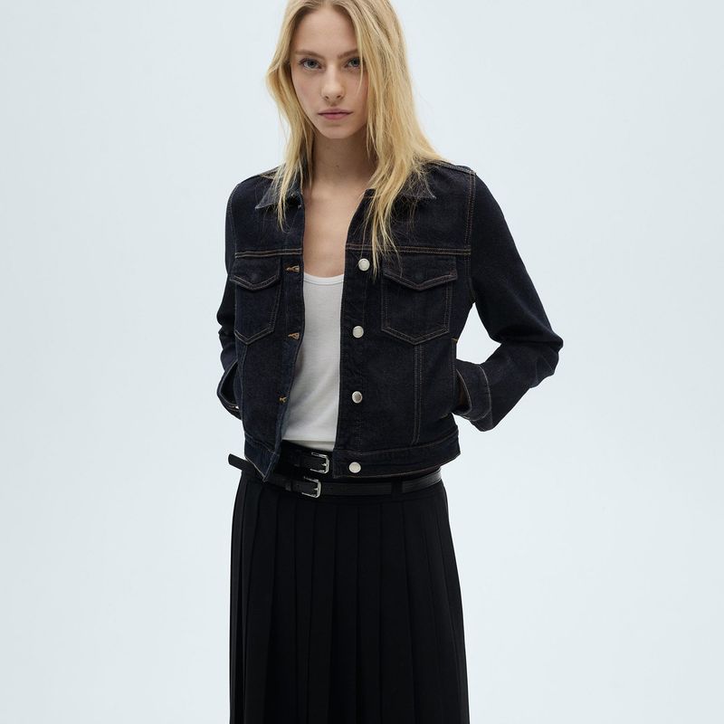 MANGO - Chaqueta de jean Mujer de Algodón Mango