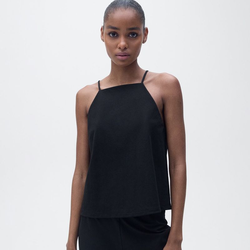 MANGO - Top esqueleto Mujer Sin mangas de Algodón MANGO