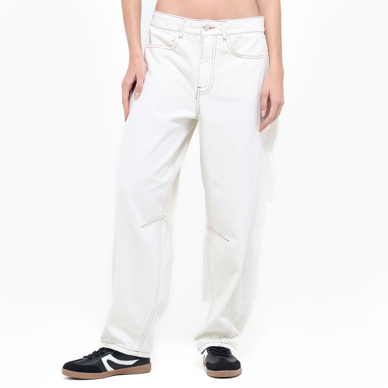 SYBILLA - Jean Wide leg Mujer Tiro medio Sybilla