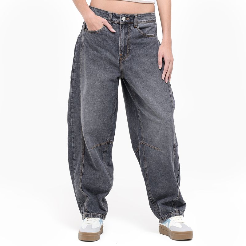 SYBILLA - Jean Wide leg Mujer Tiro medio Sybilla