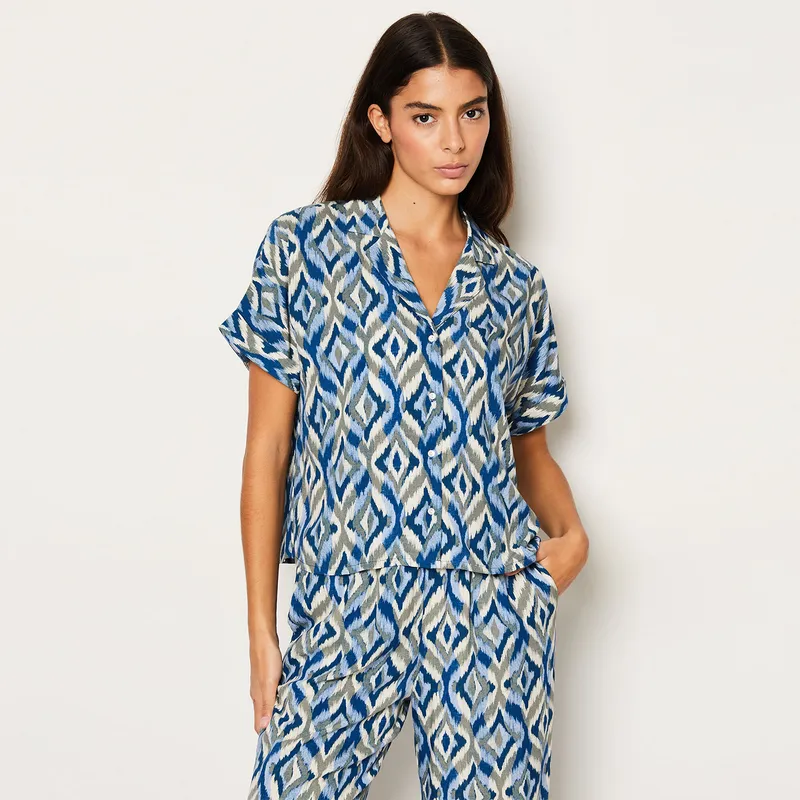 ETAM - Camiseta de pijama para Mujer Corto Manga corta de Algodón Etam