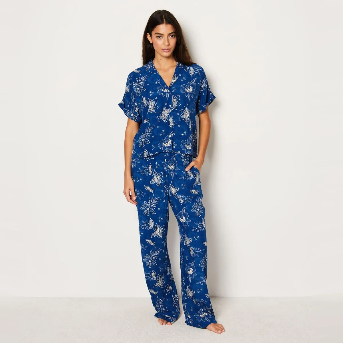 ETAM - Camiseta de pijama para Mujer Corto Manga corta de Algodón Etam