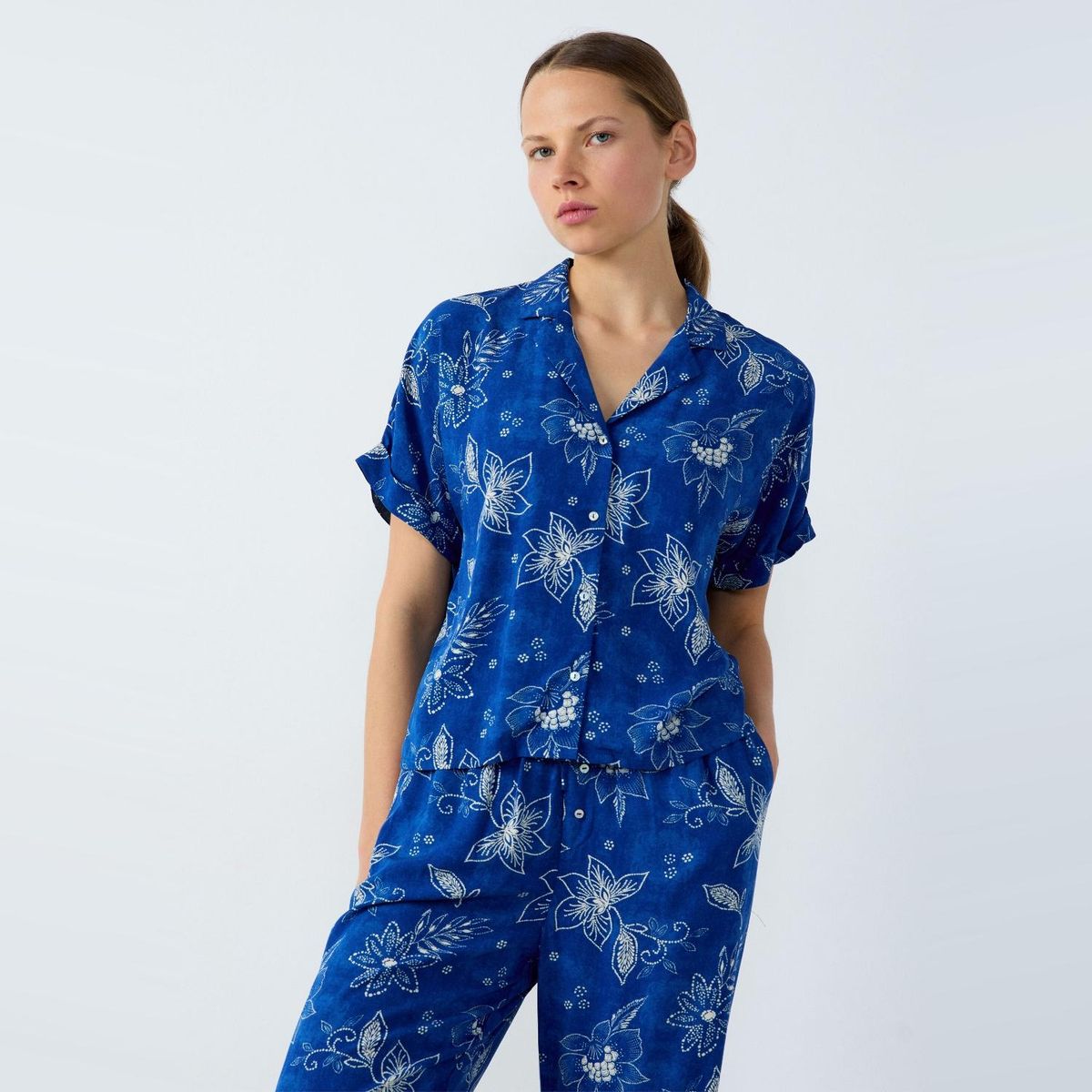 ETAM - Camiseta de pijama para Mujer Corto Manga corta de Algodón Etam