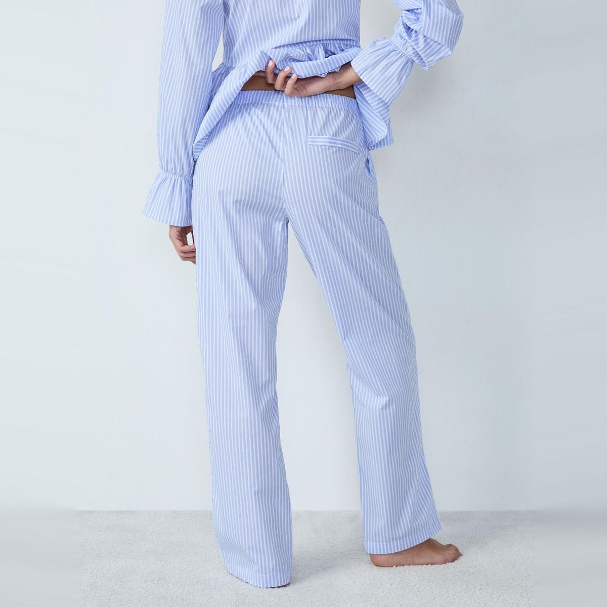 ETAM - Pantalón de pijama para Mujer Largo de Cuadros de Algodón Etam