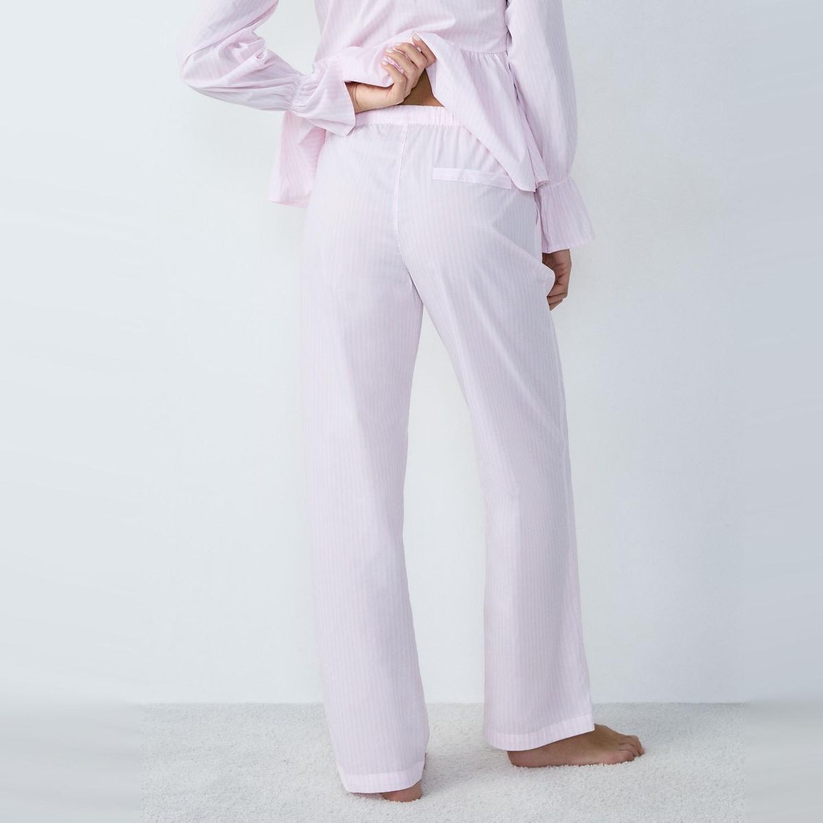 ETAM - Pantalón de pijama para Mujer Largo de Cuadros de Algodón Etam