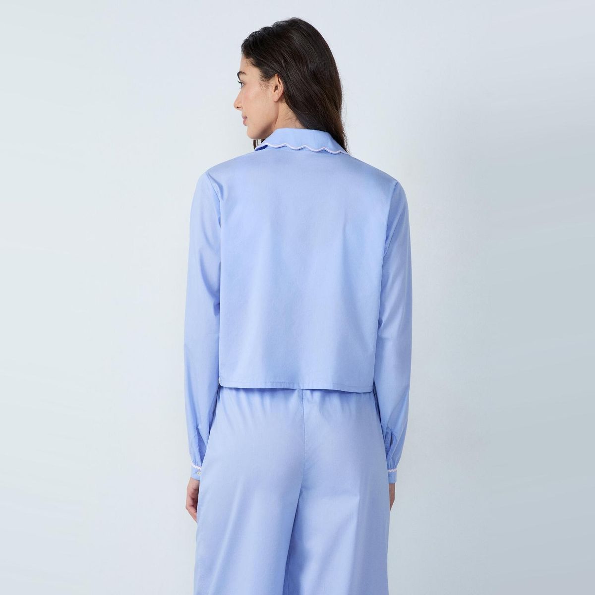 ETAM - Camisa de dormir para Mujer Corto Manga larga de Algodón Etam