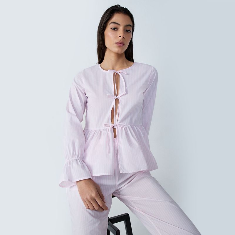 Camisa de dormir para Mujer Corto Manga larga de Algodón Etam ETAM