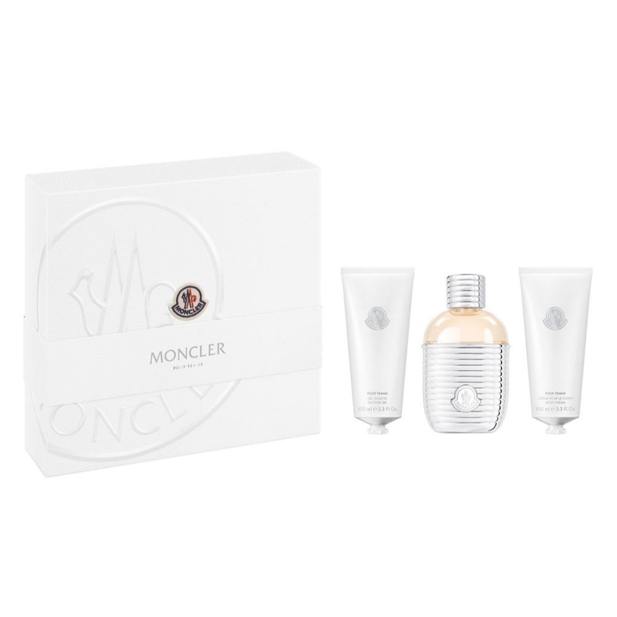 MONCLER - Set de Perfume Mujer Moncler Eau de parfum 100 ml , Gel Ducha 100 ml Y Crema Corporal