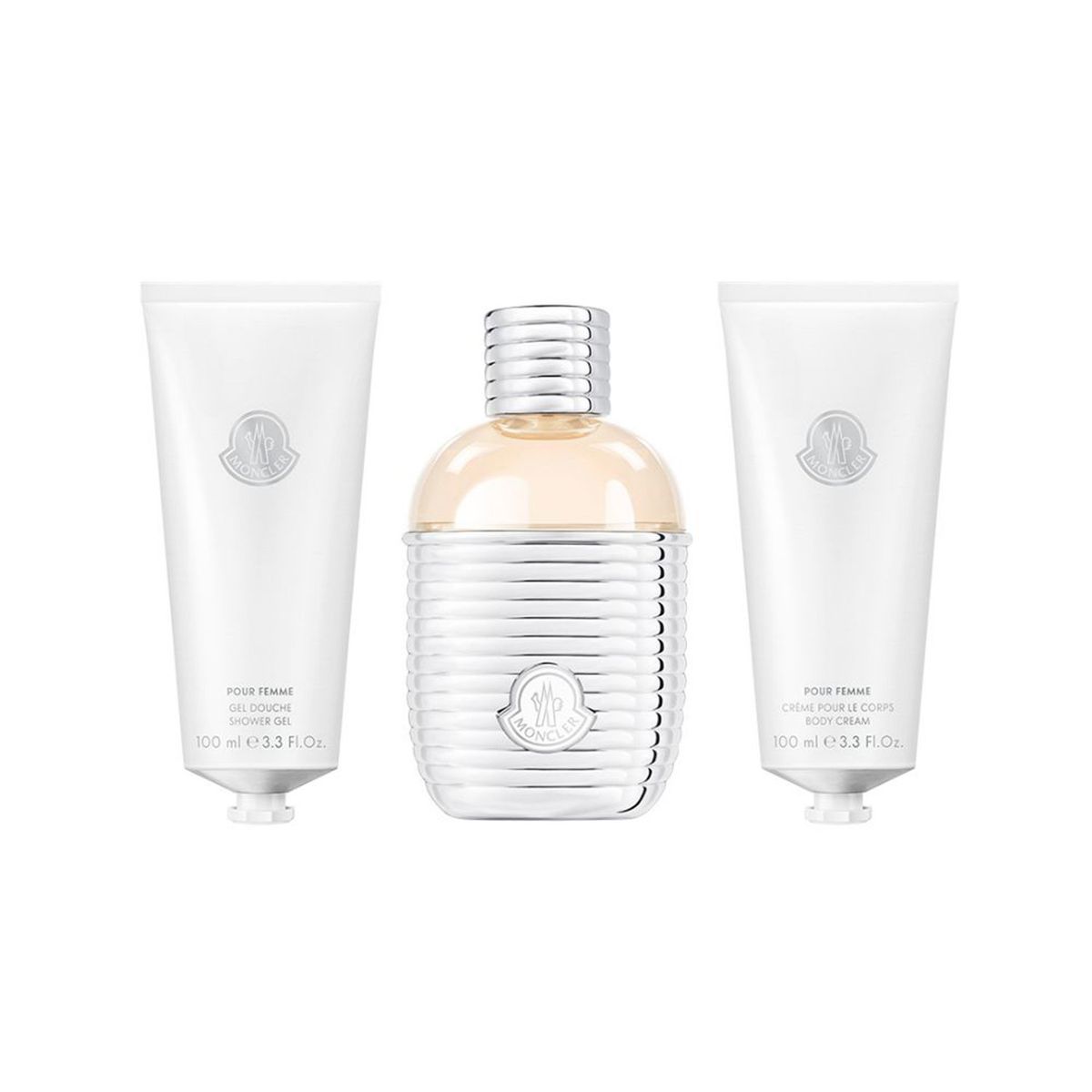 MONCLER - Set de Perfume Mujer Moncler Eau de parfum 100 ml , Gel Ducha 100 ml Y Crema Corporal