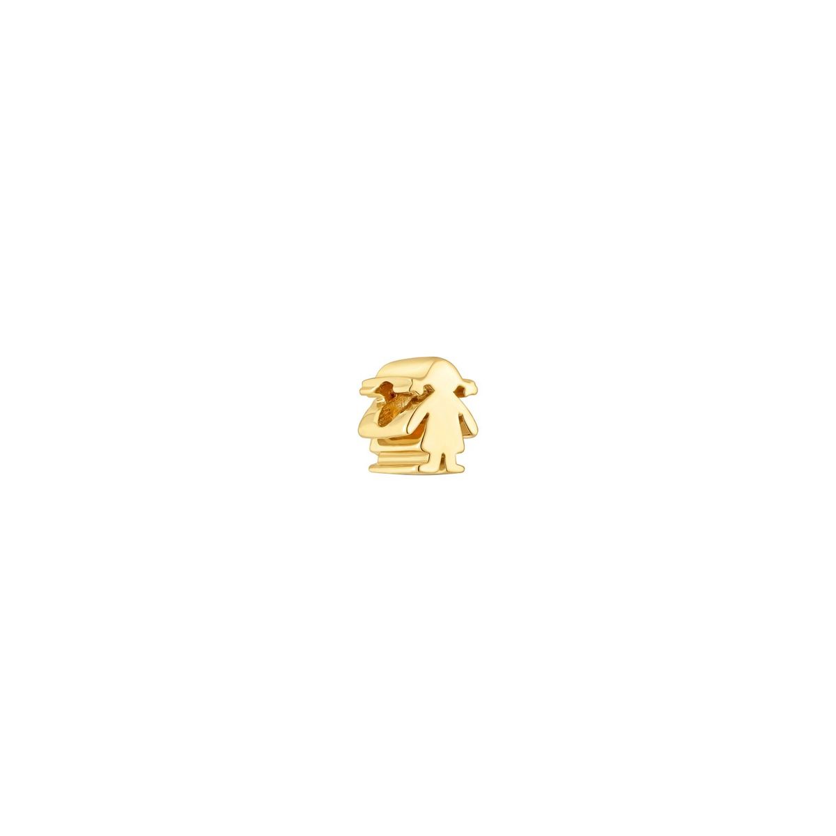 TOUS - Charm TOUS Basics con baño de oro 18 kt sobre plata motivo niña 7 mm