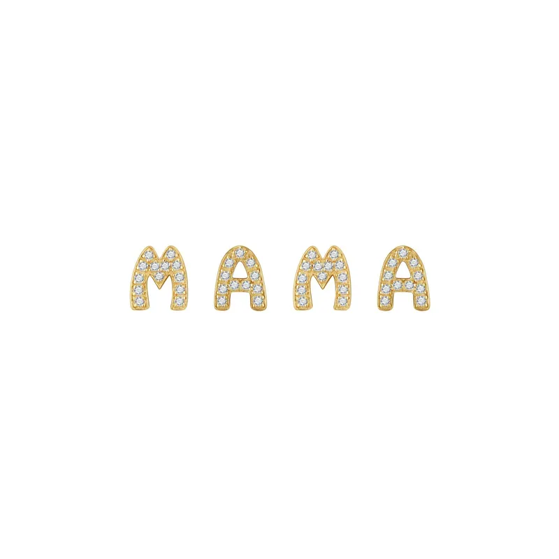 TOUS - Pack charms TOUS Mama con baño de oro 18 kt sobre plata y diamantes