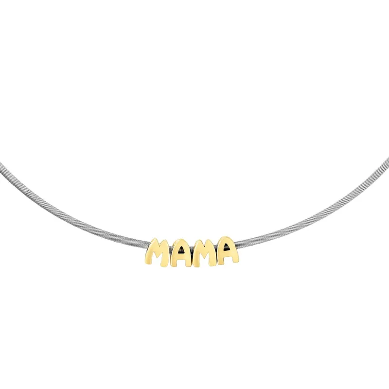 TOUS - Collar corto de acero y baño de oro 18 kt sobre plata TOUS Mama