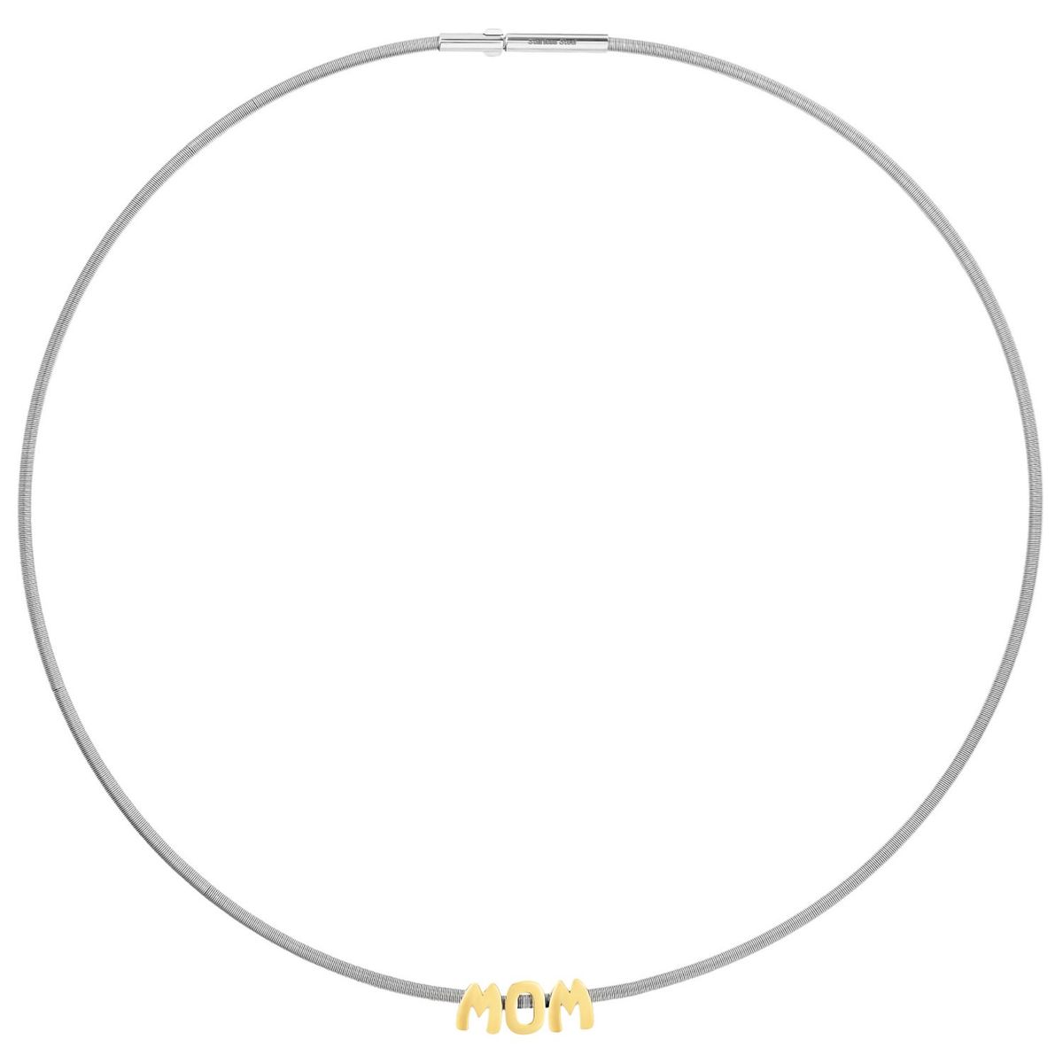 TOUS - Collar corto de acero y baño de oro 18 kt sobre plata TOUS Mom