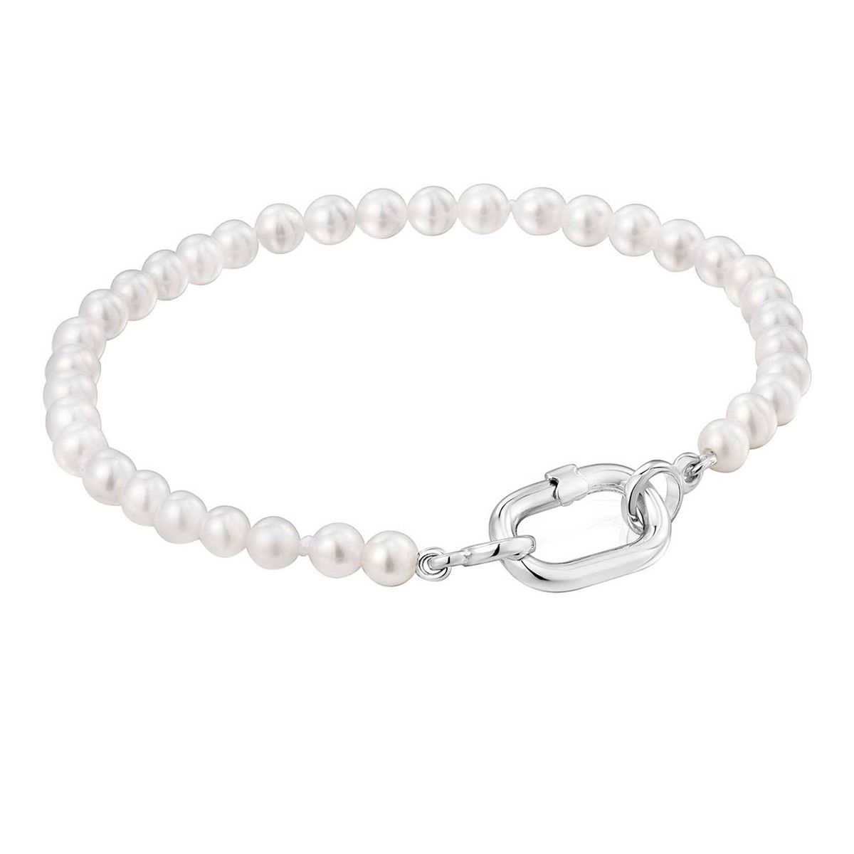 TOUS - Pulsera con perlas cultivadas y anilla de plata Hold Oval