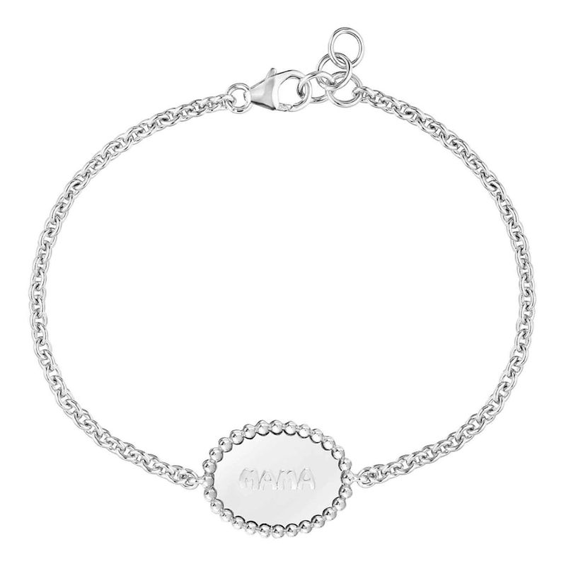 TOUS - Pulsera cadena de plata placa TOUS Mama