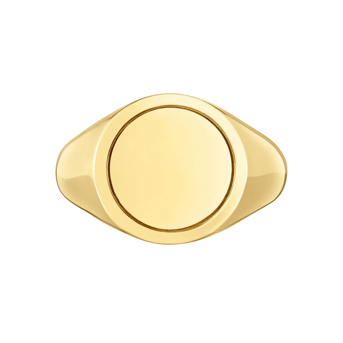 TOUS - Anillo sello con baño de oro 18 kt sobre plata 14 mm TOUS Basics