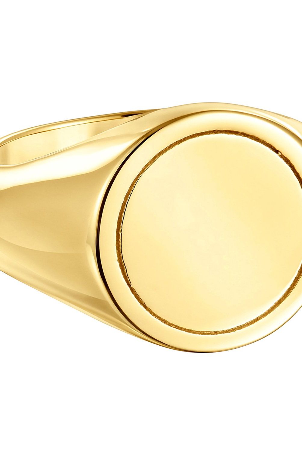 TOUS - Anillo sello con baño de oro 18 kt sobre plata 14 mm TOUS Basics