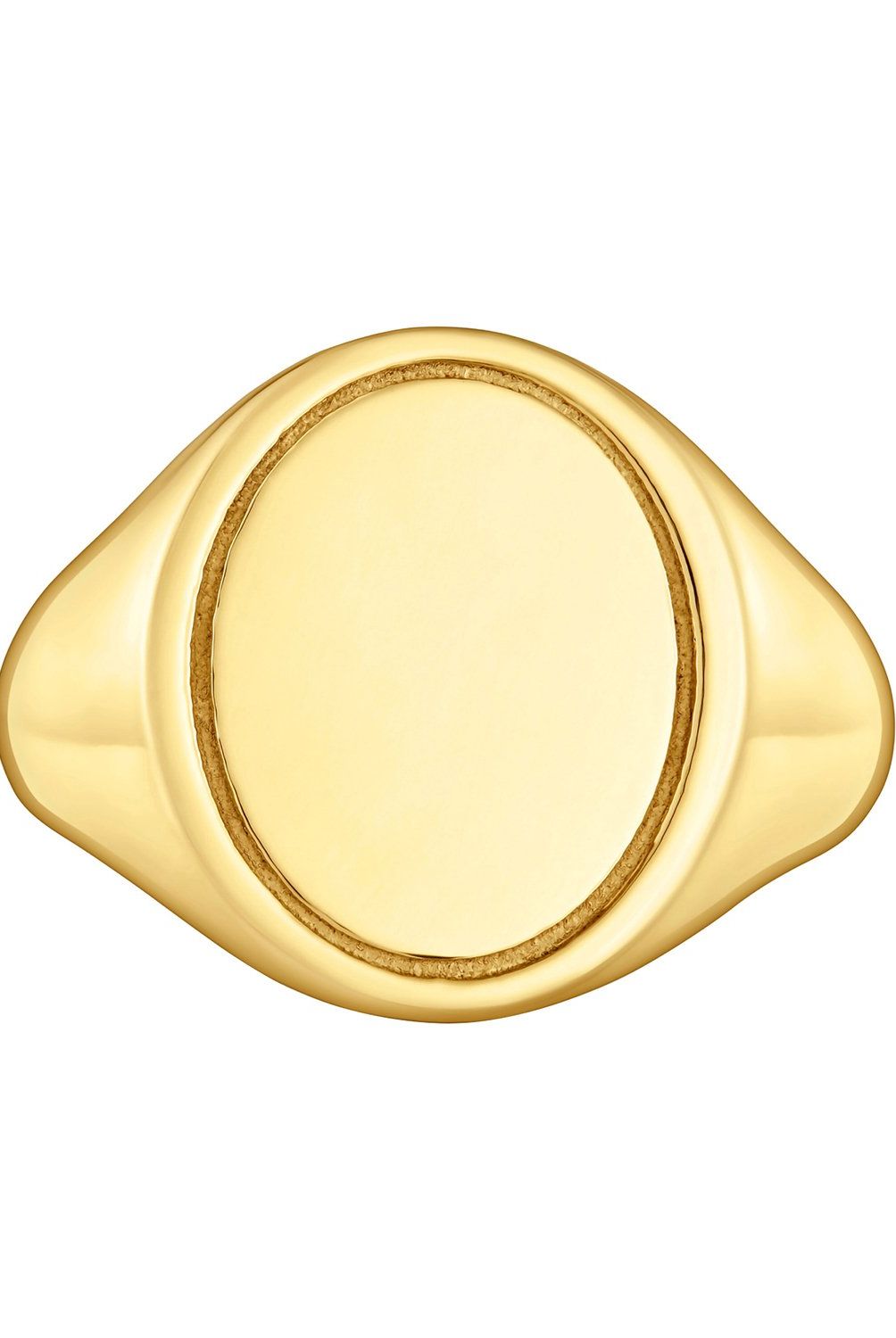 TOUS - Anillo sello con baño de oro 18 kt sobre plata 16 mm TOUS Basics
