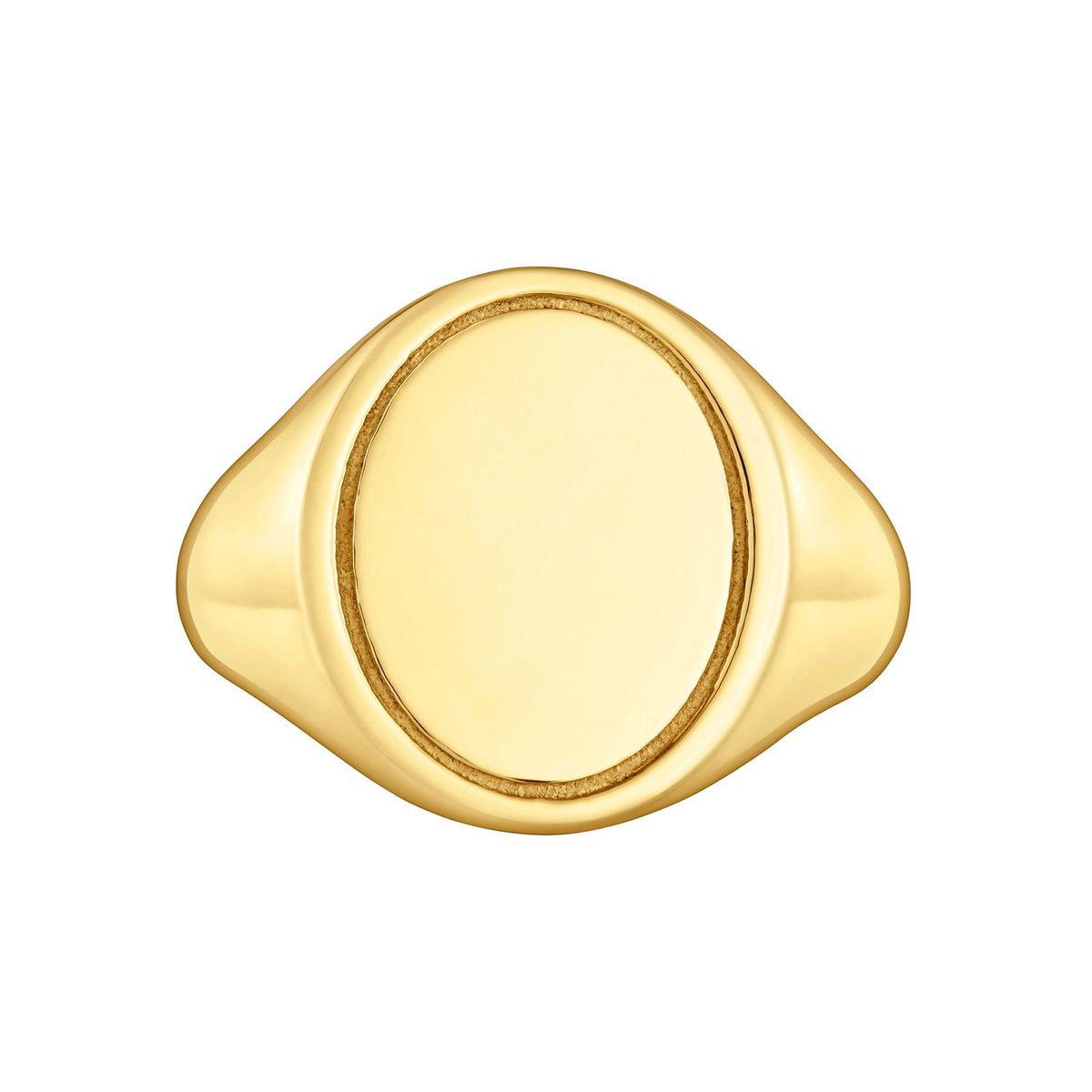 TOUS - Anillo sello con baño de oro 18 kt sobre plata 16 mm TOUS Basics
