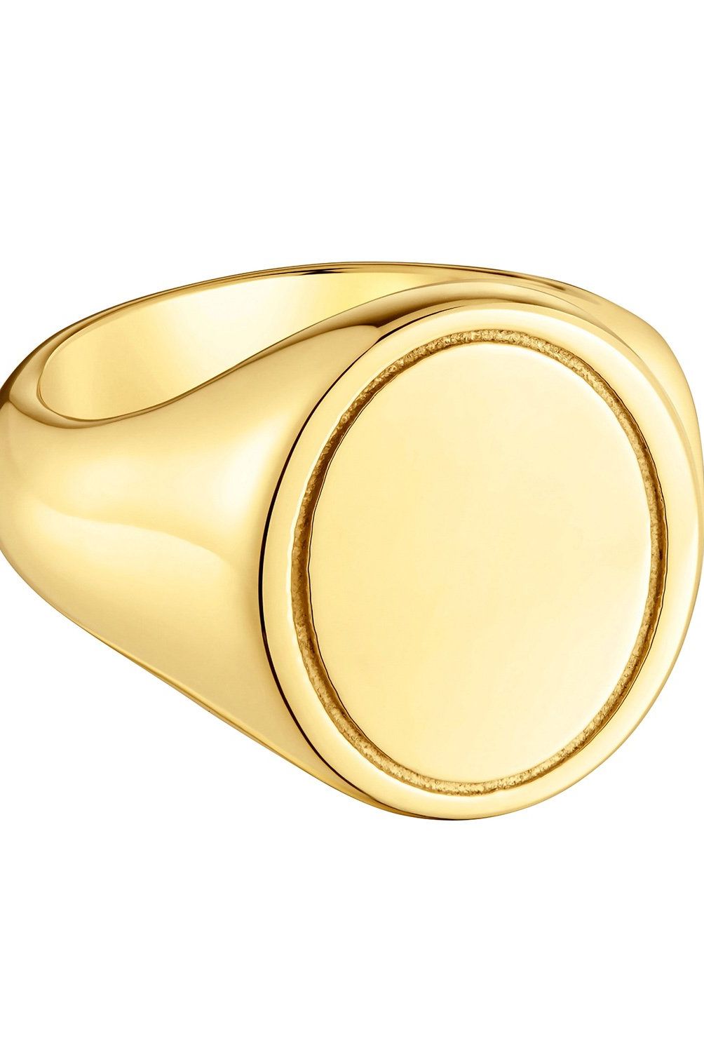 TOUS - Anillo sello con baño de oro 18 kt sobre plata 16 mm TOUS Basics
