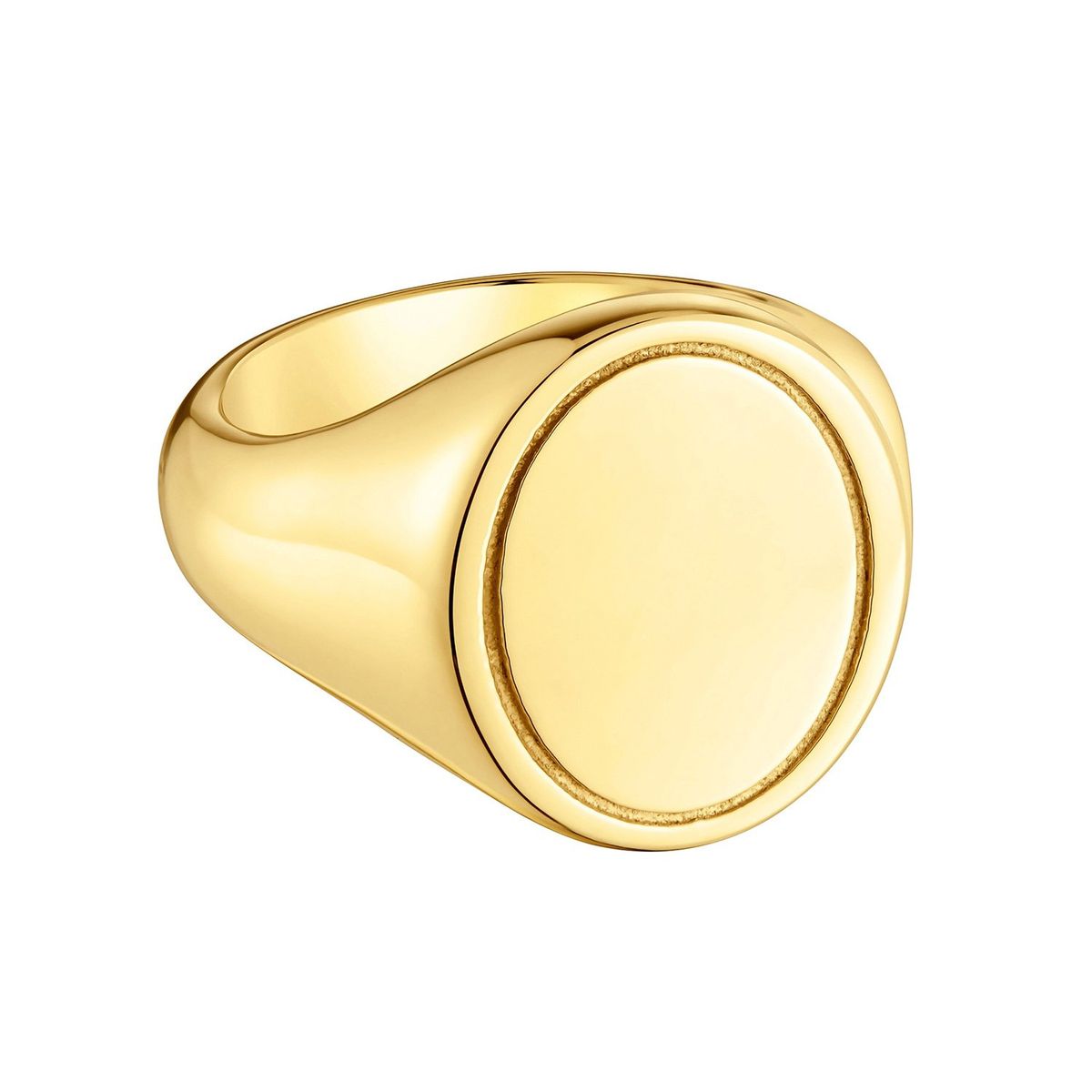 TOUS - Anillo sello con baño de oro 18 kt sobre plata 16 mm TOUS Basics