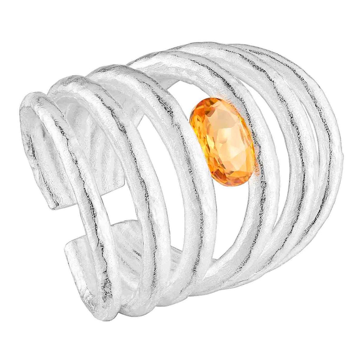 TOUS - Anillo abierto de plata y citrino Duna