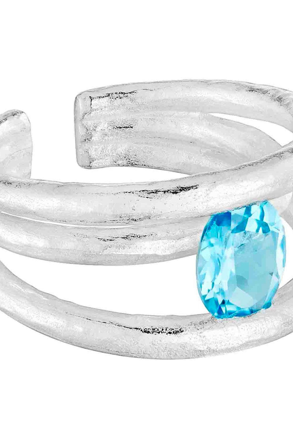 TOUS - Anillo abierto de plata y topacio Duna