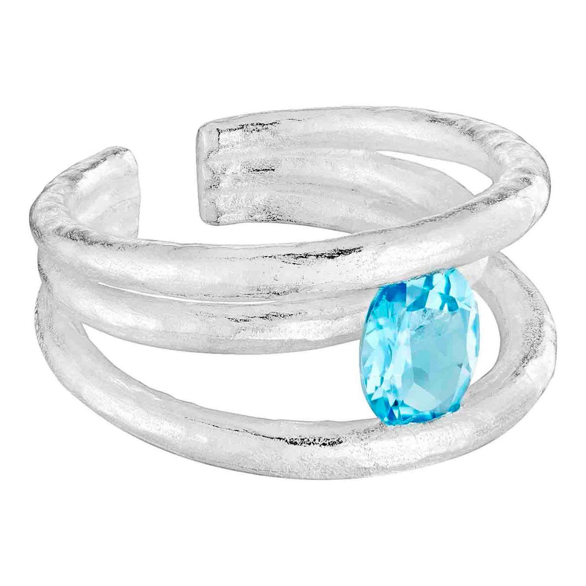 TOUS - Anillo abierto de plata y topacio Duna