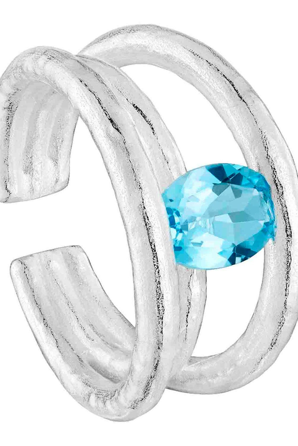 TOUS - Anillo abierto de plata y topacio Duna