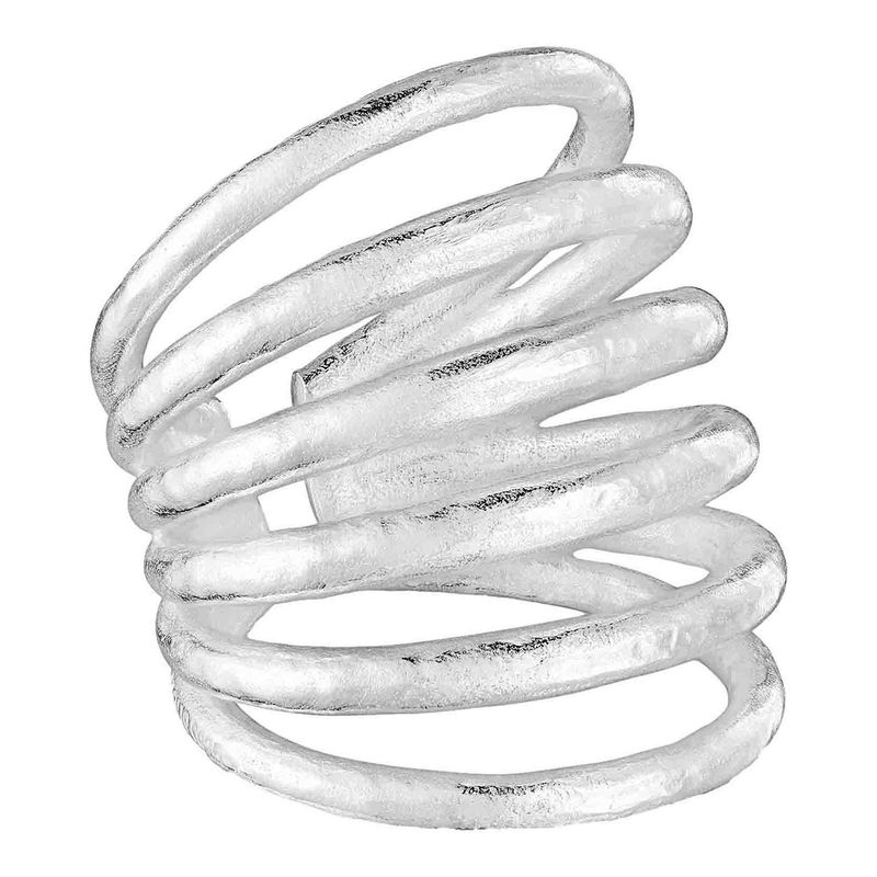 TOUS - Anillo ancho de plata abierto Duna