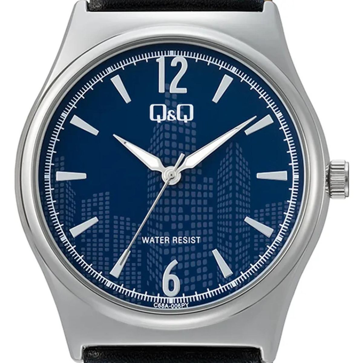 Q&Q - Reloj Q&Q Hombre C68A-006PY . Reloj  Cuero Negro