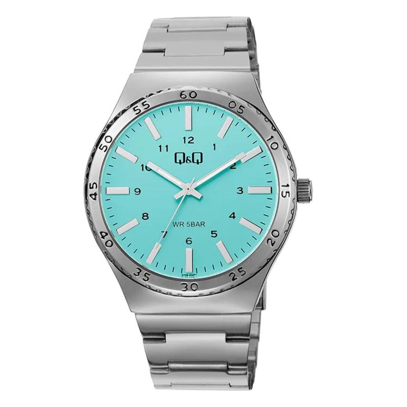 Q&Q - Reloj Q&Q Hombre Q70B-002PY . Reloj  Acero Inoxidable Plateado