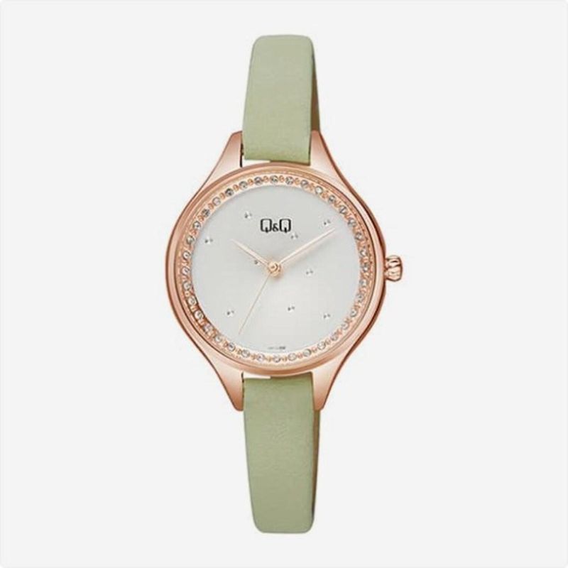 Q&Q - Reloj Q&Q Mujer QB73J122Y . Reloj  Cuero Verde