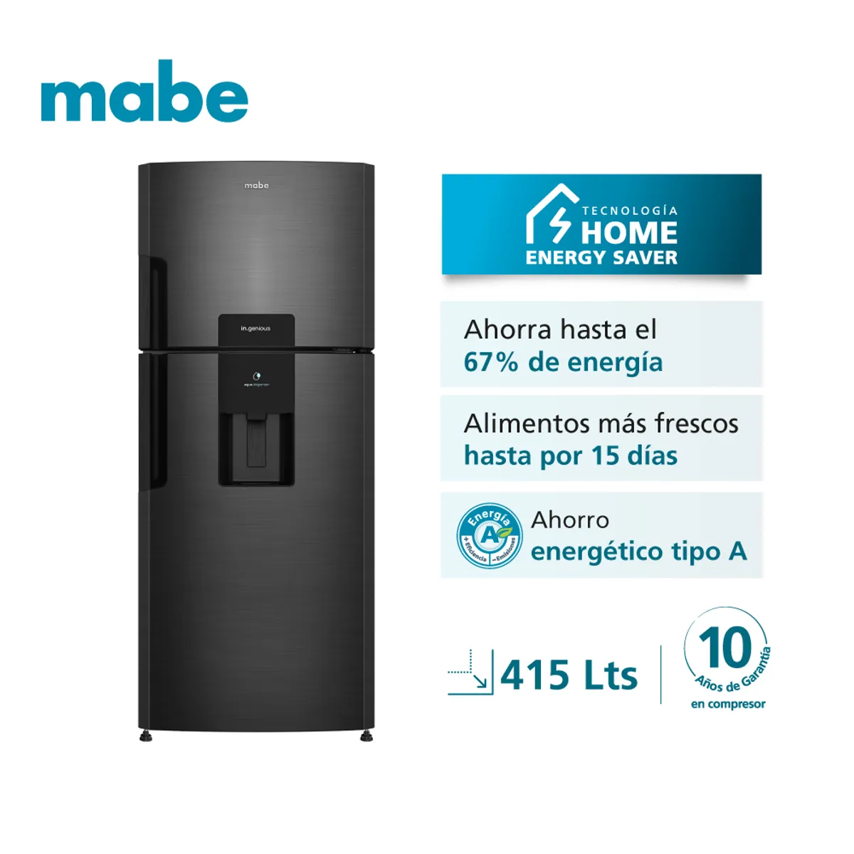 MABE - Nevera Congelador superior Mabe 394 lt Netos RMP415YCC