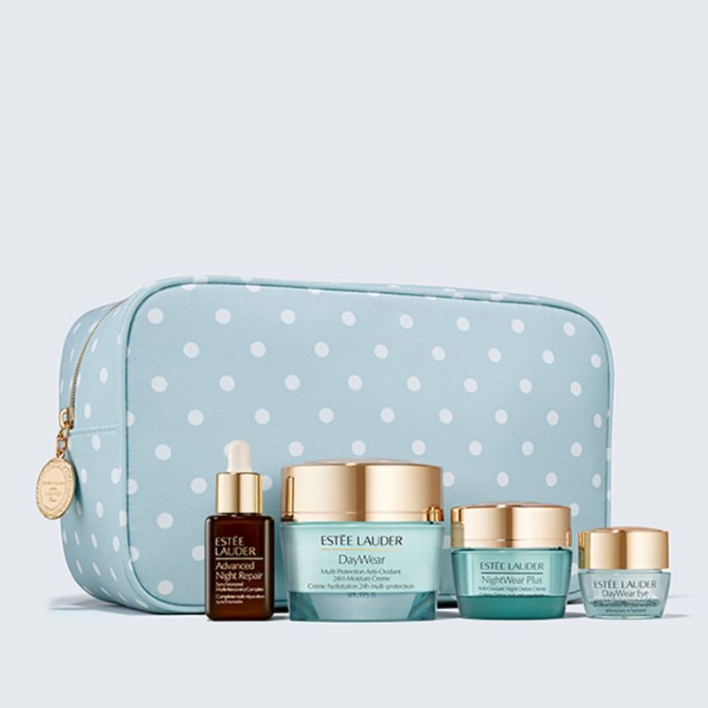 ESTEE LAUDER - Hidratante facial Set humectante Daywear Estee Lauder Incluye:4 Productos 