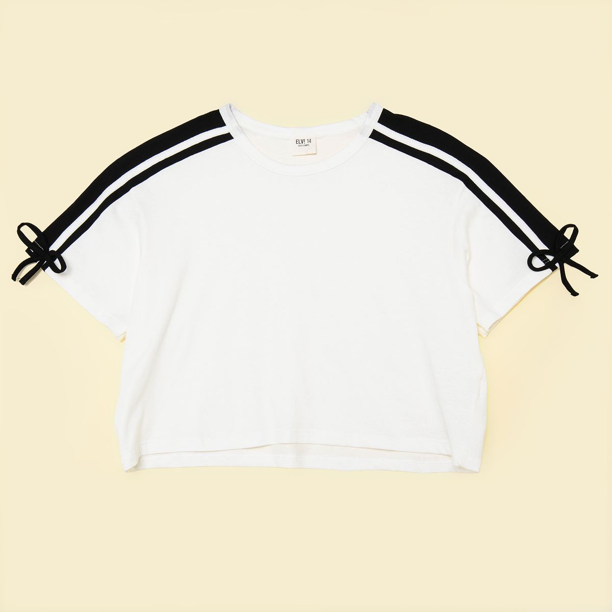 ELV - Camiseta Niña de Rayas  Manga corta Algodón Elv